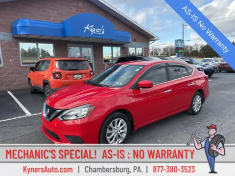 Red 2017 Nissan Sentra SV for sale in Chambersburg, PA