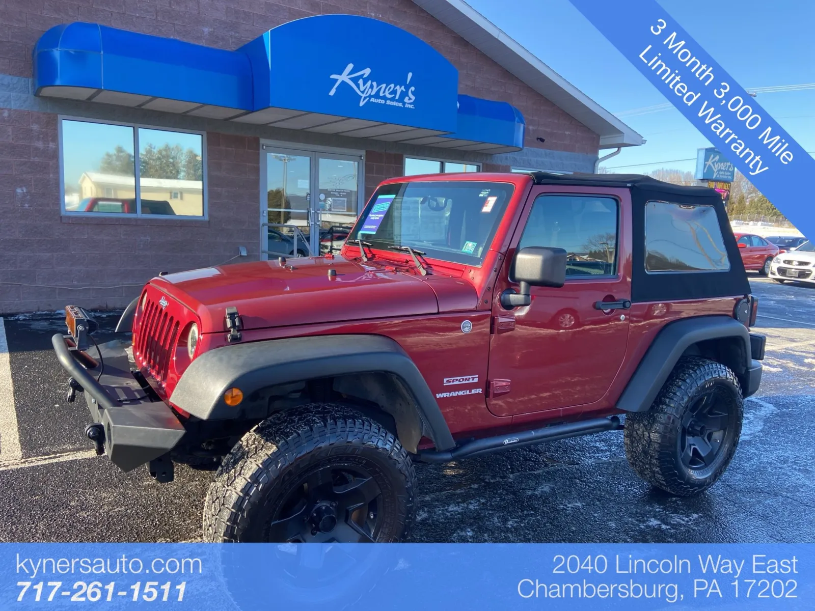 Red 2012 Jeep Wrangler Sport for sale in Chambersburg, PA