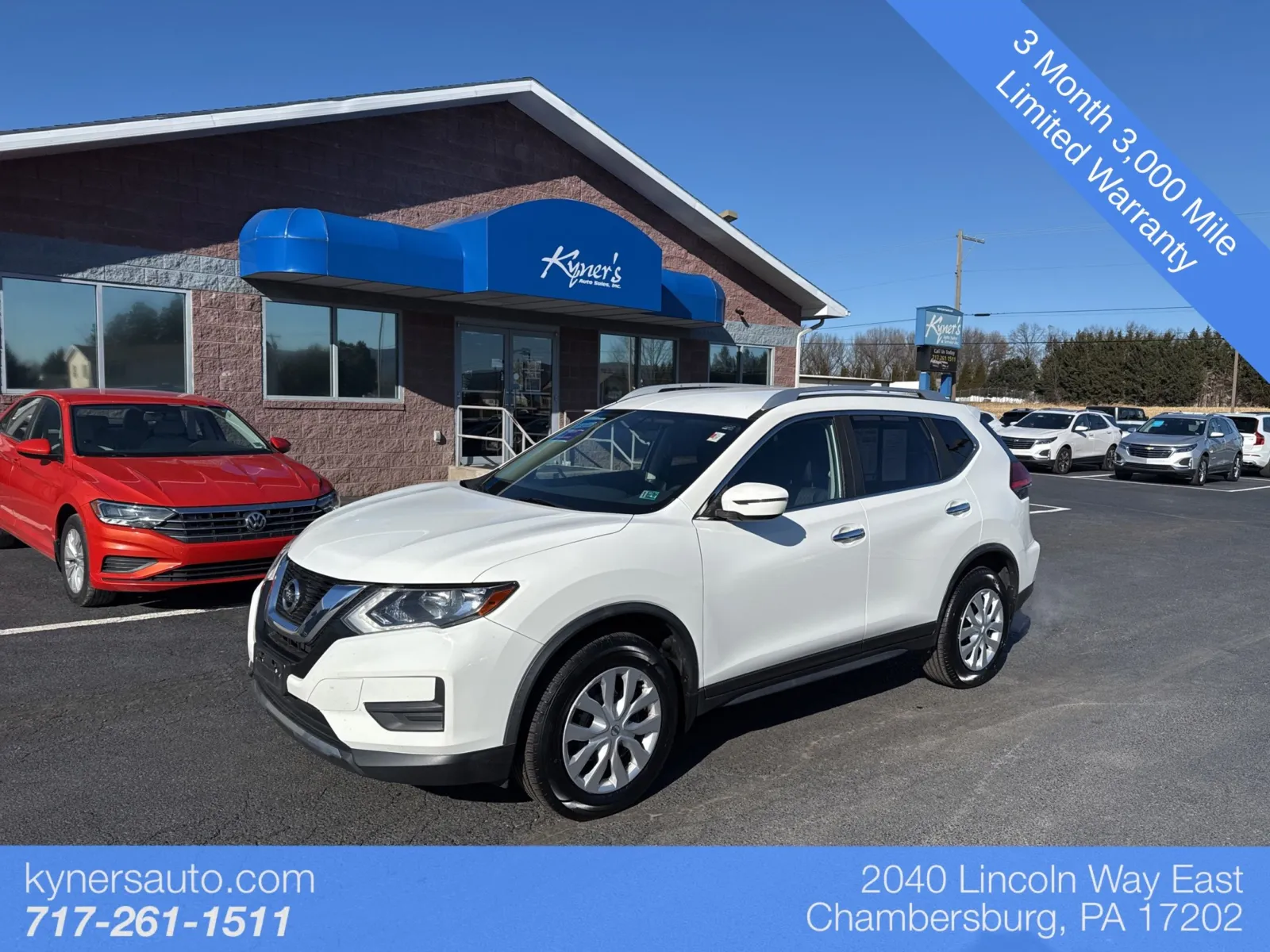 White 2017 Nissan Rogue S for sale in Chambersburg, PA