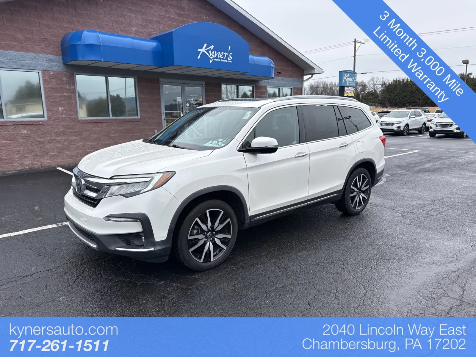 White 2019 Honda Pilot Elite for sale in Chambersburg, PA