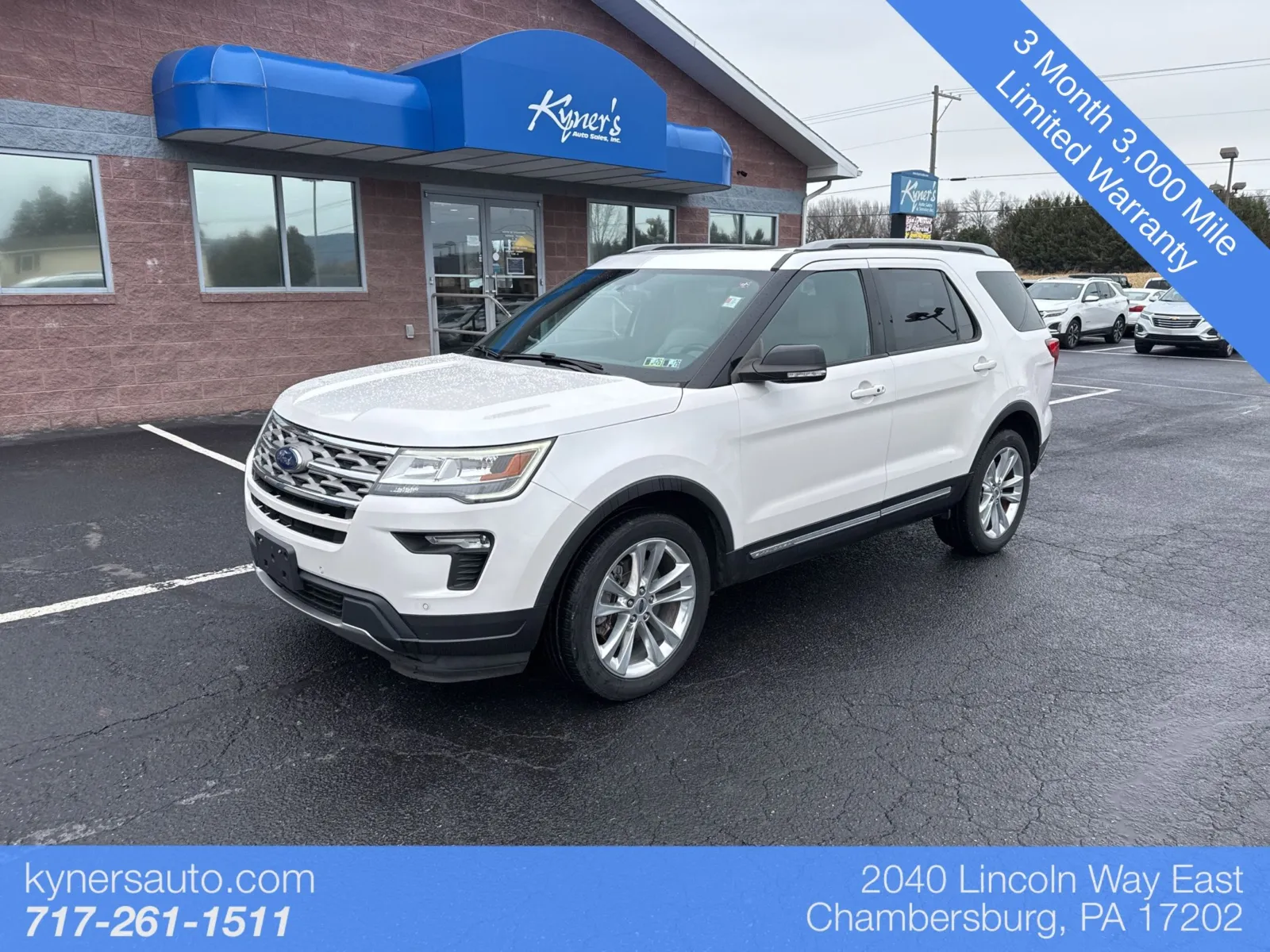 White 2018 Ford Explorer XLT for sale in Chambersburg, PA