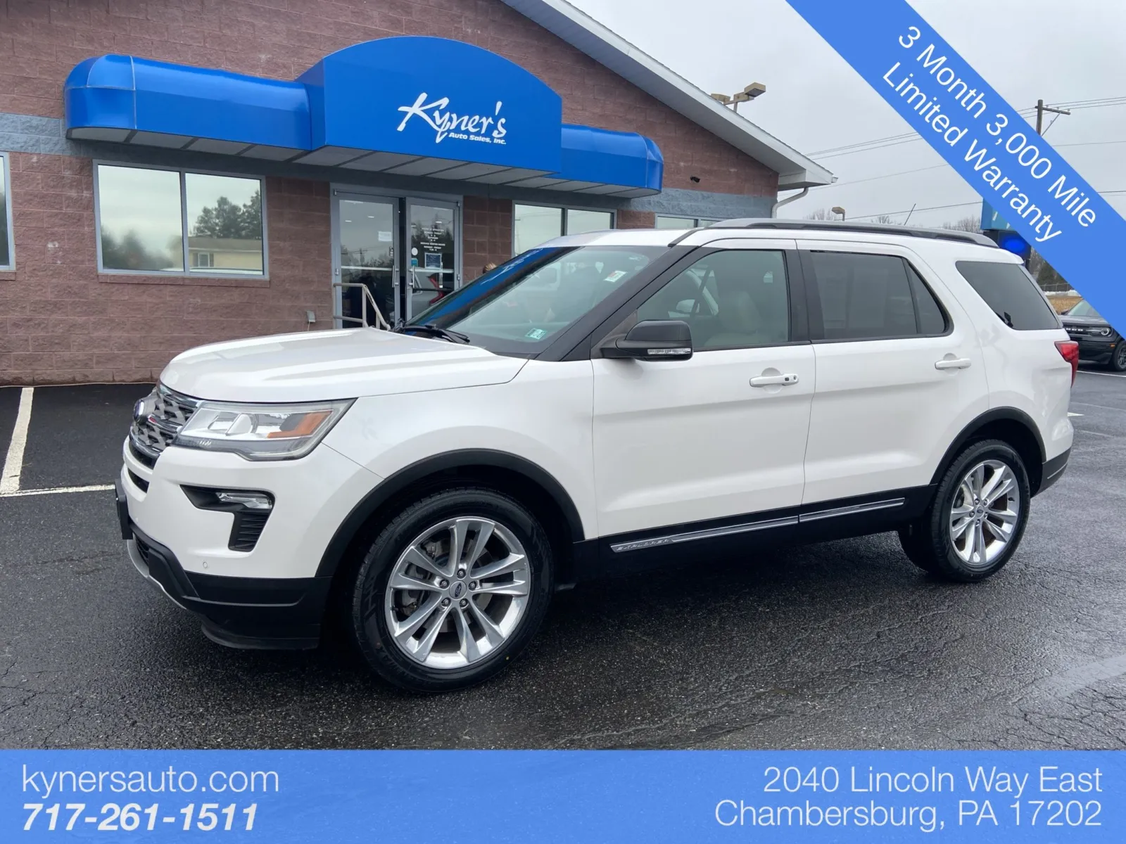 White 2018 Ford Explorer XLT for sale in Chambersburg, PA