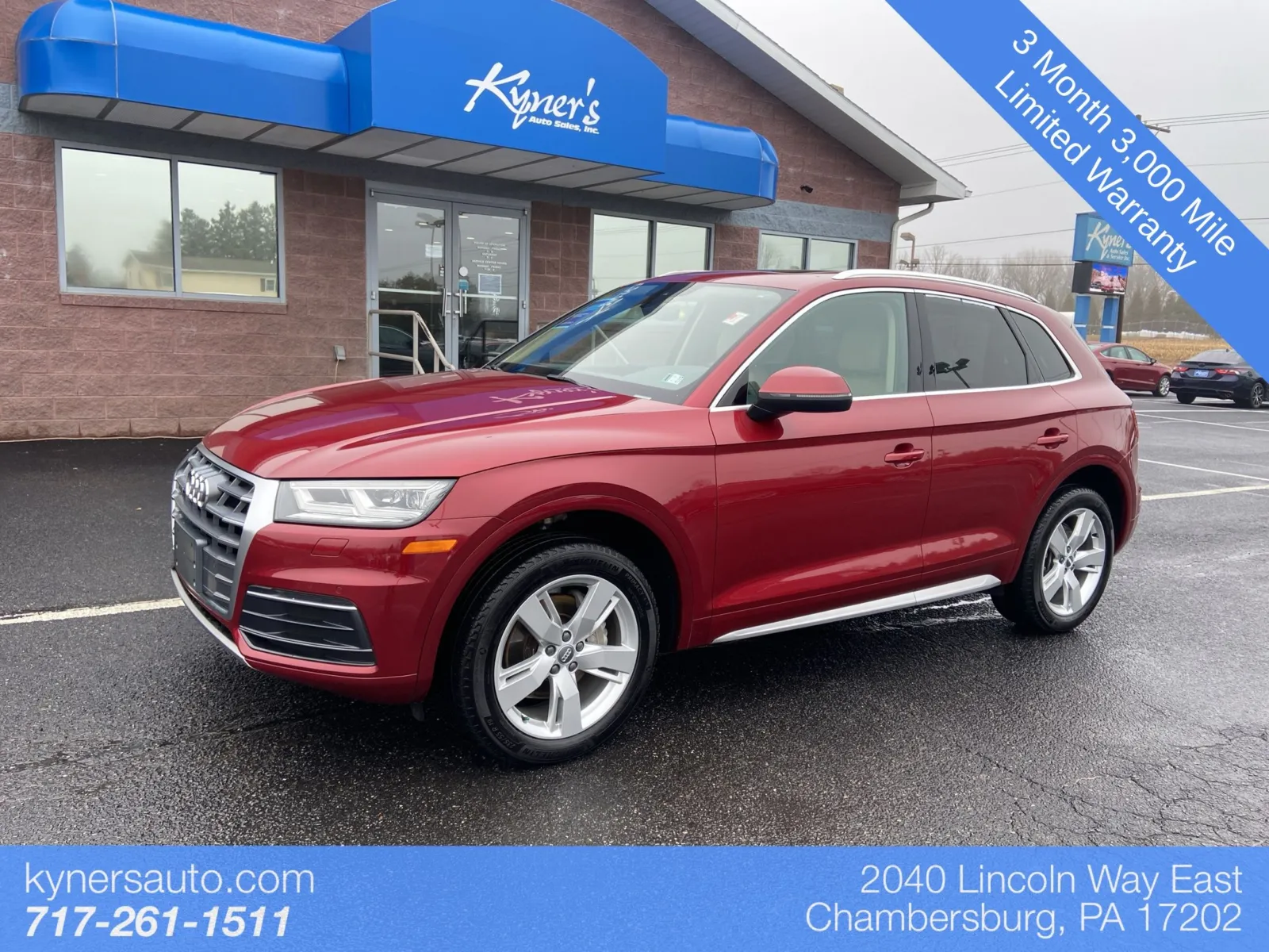 Red 2018 Audi Q5 2.0T Premium Plus for sale in Chambersburg, PA