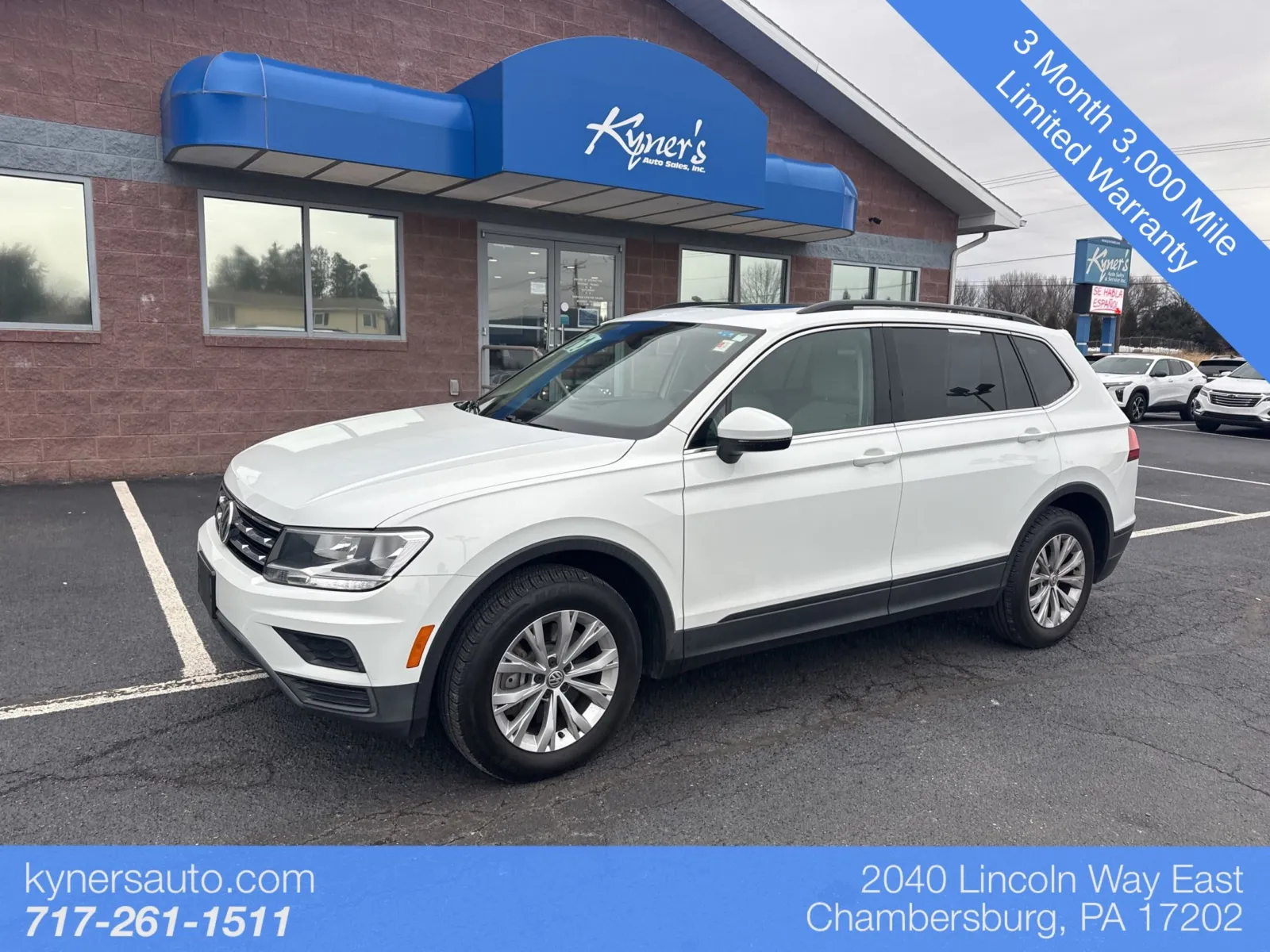 White 2019 Volkswagen Tiguan 2.0T SE for sale in Chambersburg, PA