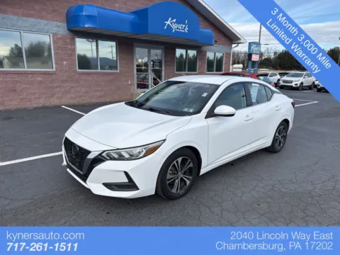 White 2021 Nissan Sentra SV for sale in Chambersburg, PA