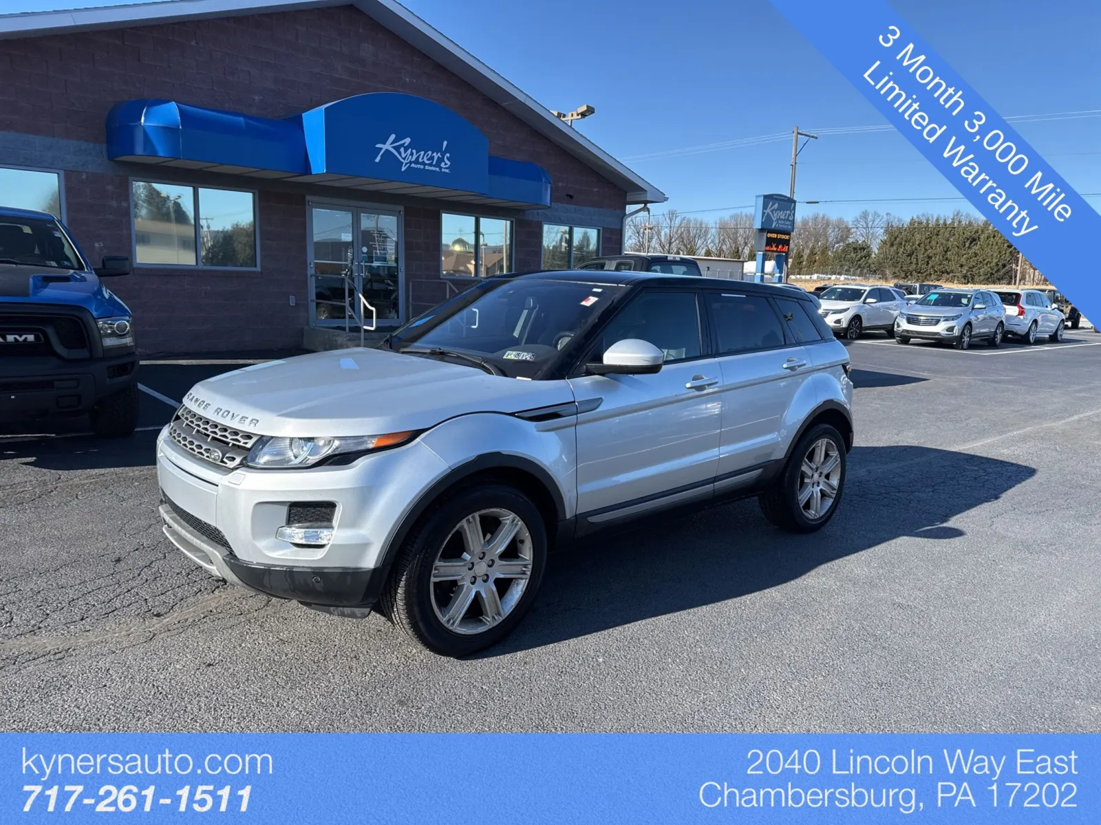 Silver 2015 Land Rover Range Rover Evoque Pure for sale in Chambersburg, PA