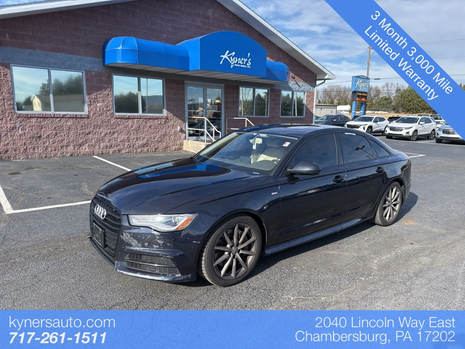 Blue 2017 Audi A6 2.0T Premium Plus for sale in Chambersburg, PA