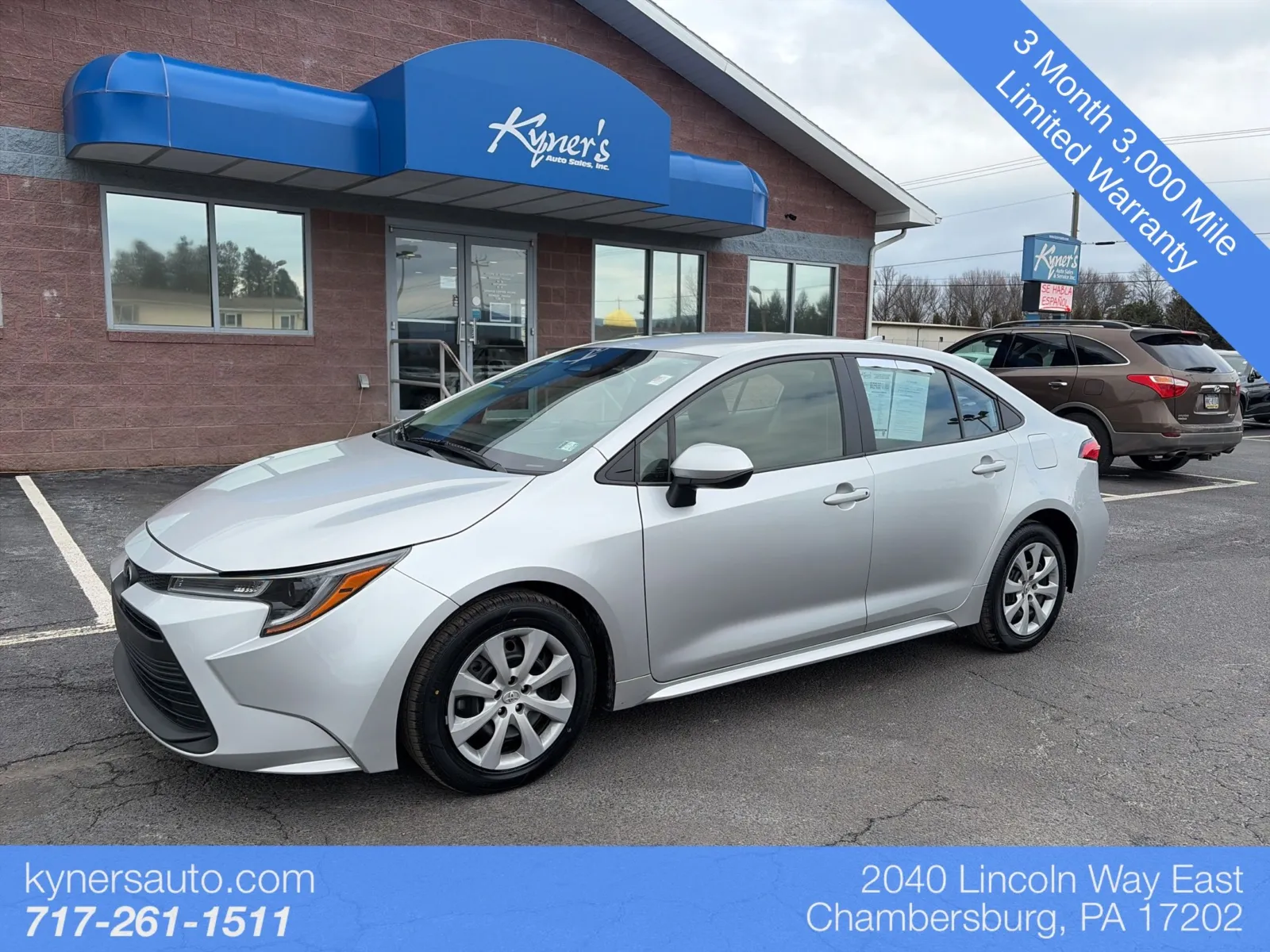 Silver 2023 Toyota Corolla LE for sale in Chambersburg, PA