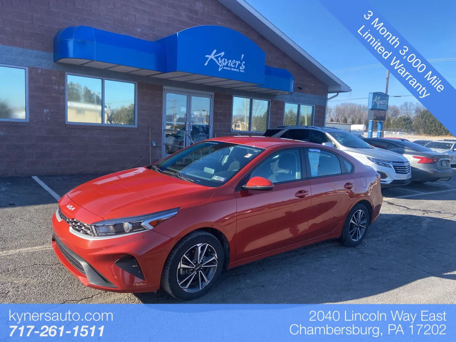Orange 2023 Kia Forte LXS for sale in Chambersburg, PA