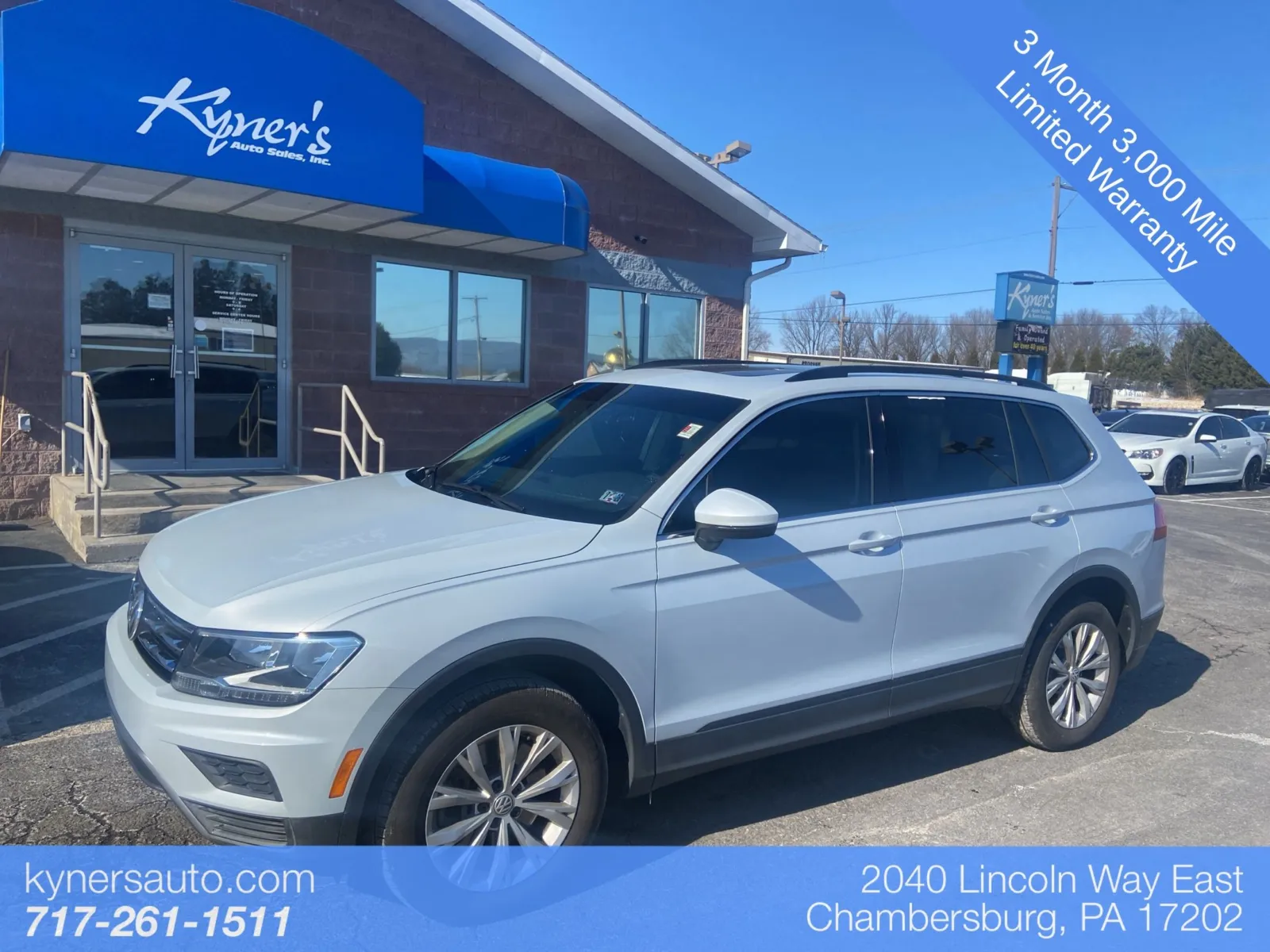 White 2019 Volkswagen Tiguan 2.0T SE for sale in Chambersburg, PA