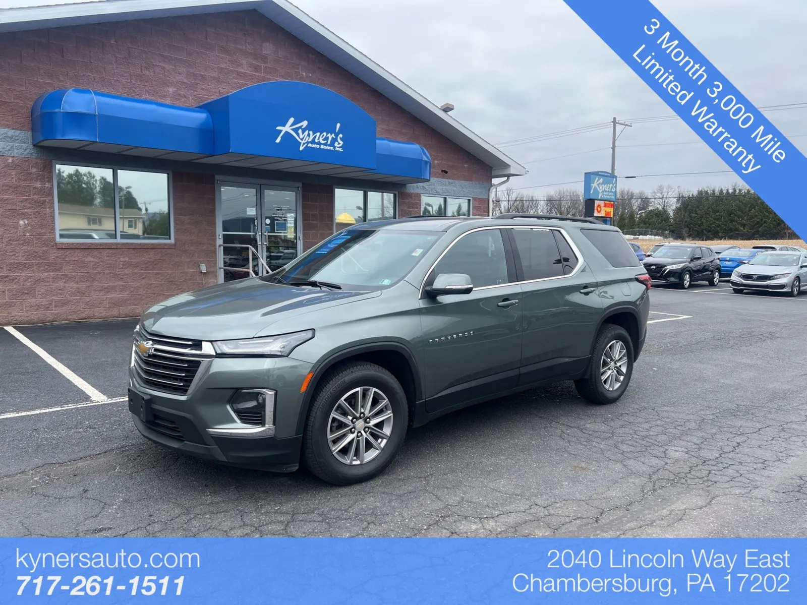 Silver 2023 Chevrolet Traverse LT Leather for sale in Chambersburg, PA