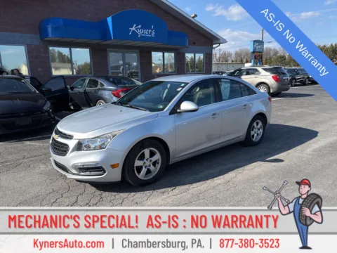 Silver 2015 Chevrolet Cruze 1LT for sale in Chambersburg, PA