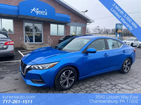 Blue 2022 Nissan Sentra SV for sale in Chambersburg, PA
