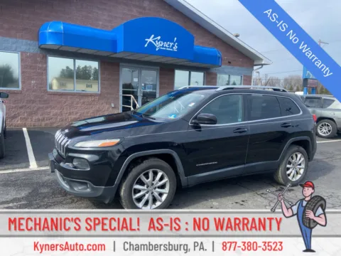 Black 2015 Jeep Cherokee Limited for sale in Chambersburg, PA