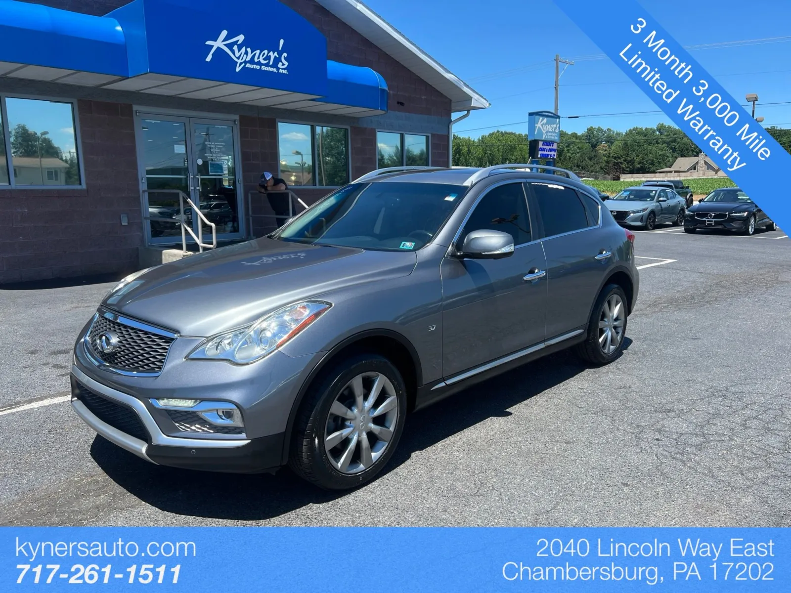 Gray 2017 INFINITI QX50 for sale in Chambersburg, PA