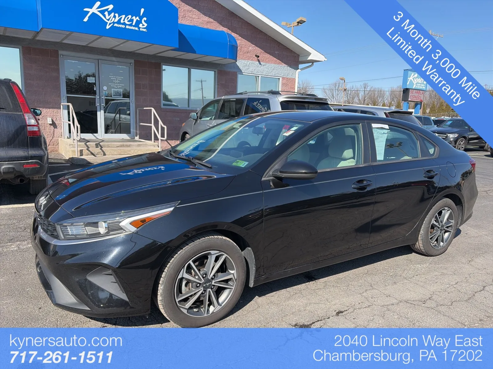 Black 2022 Kia Forte LXS for sale in Chambersburg, PA