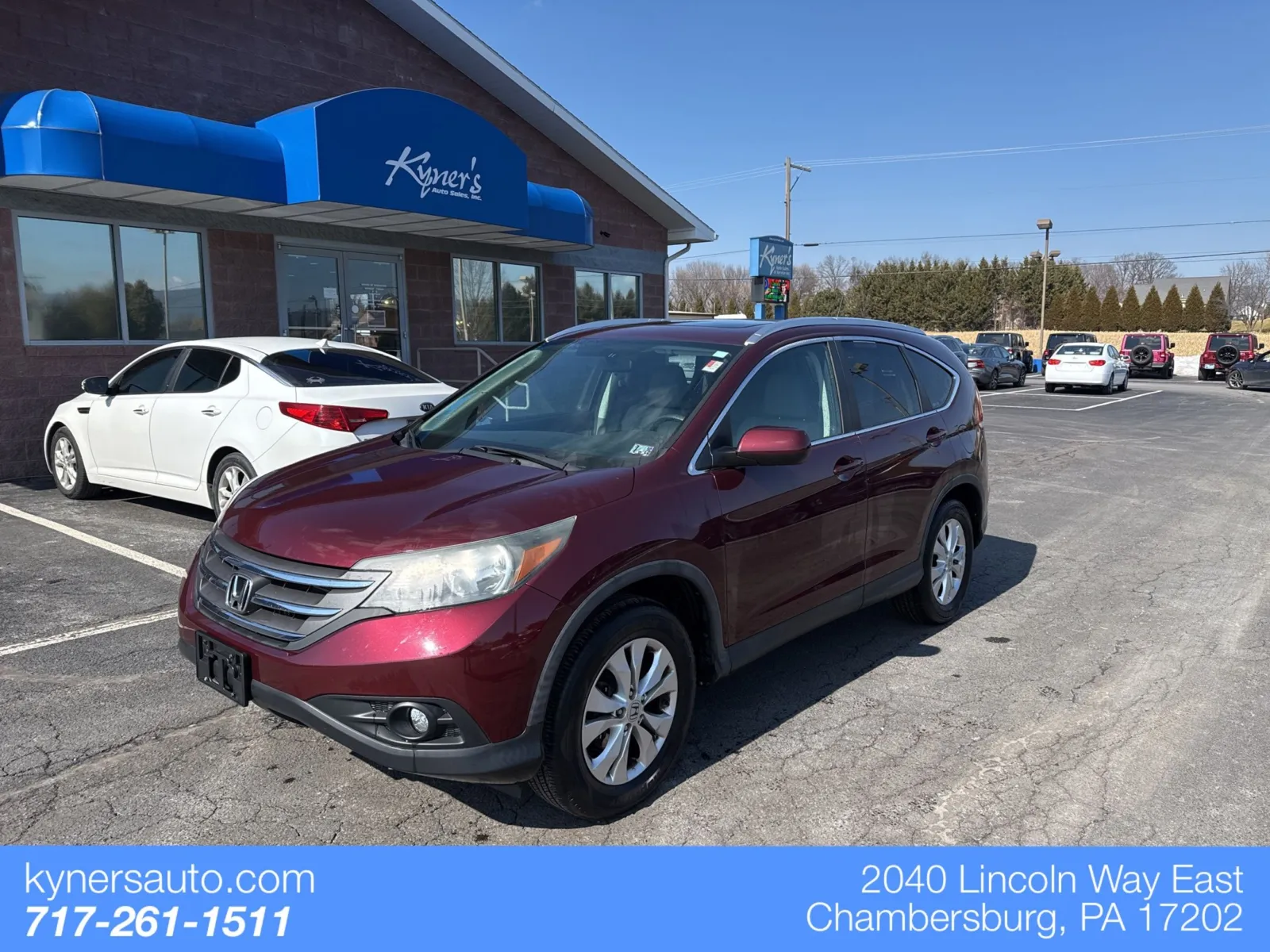 Red 2012 Honda CR-V EX-L for sale in Chambersburg, PA