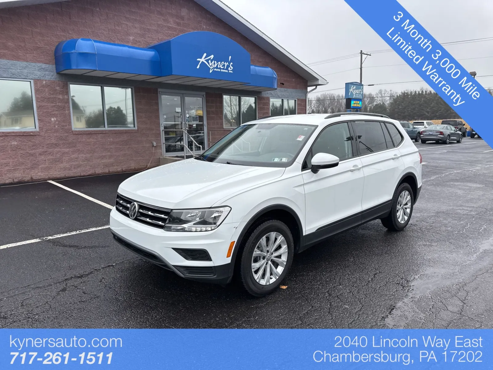 White 2020 Volkswagen Tiguan 2.0T S for sale in Chambersburg, PA