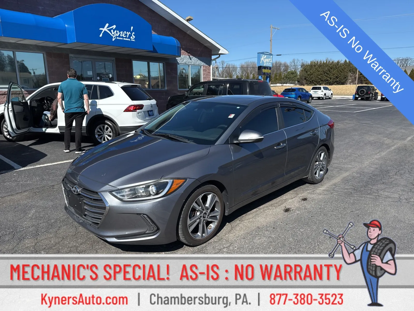 Gray 2017 Hyundai Elantra Limited for sale in Chambersburg, PA