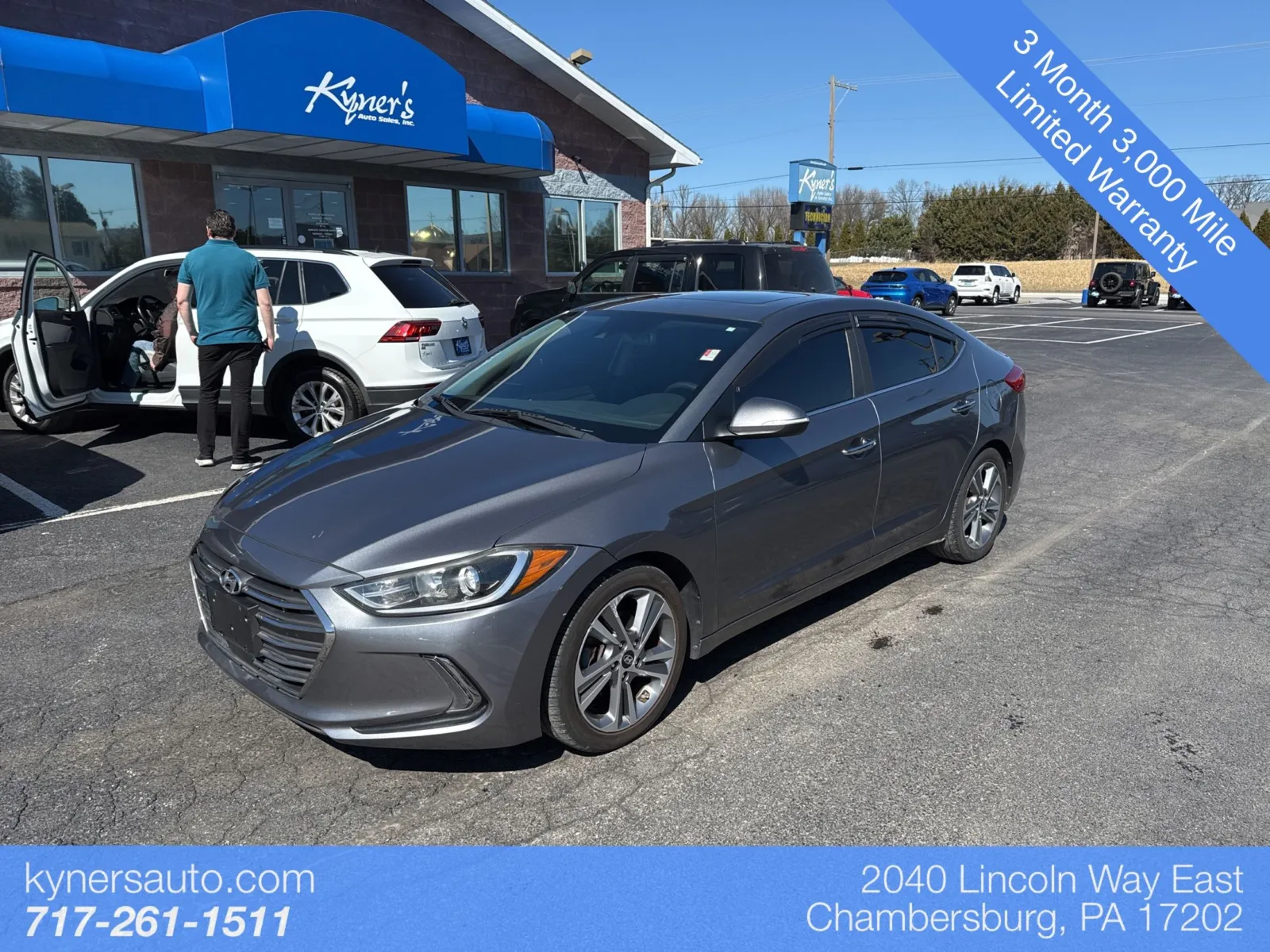 Gray 2017 Hyundai Elantra Limited for sale in Chambersburg, PA