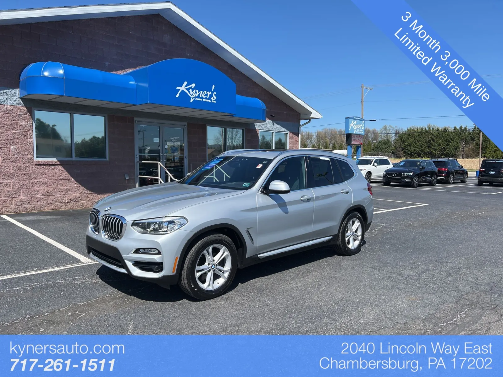 Silver 2019 BMW X3 xDrive30i for sale in Chambersburg, PA