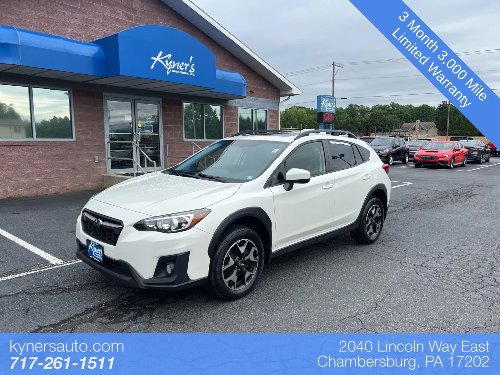 White 2019 Subaru Crosstrek 2.0i Premium for sale in Chambersburg, PA