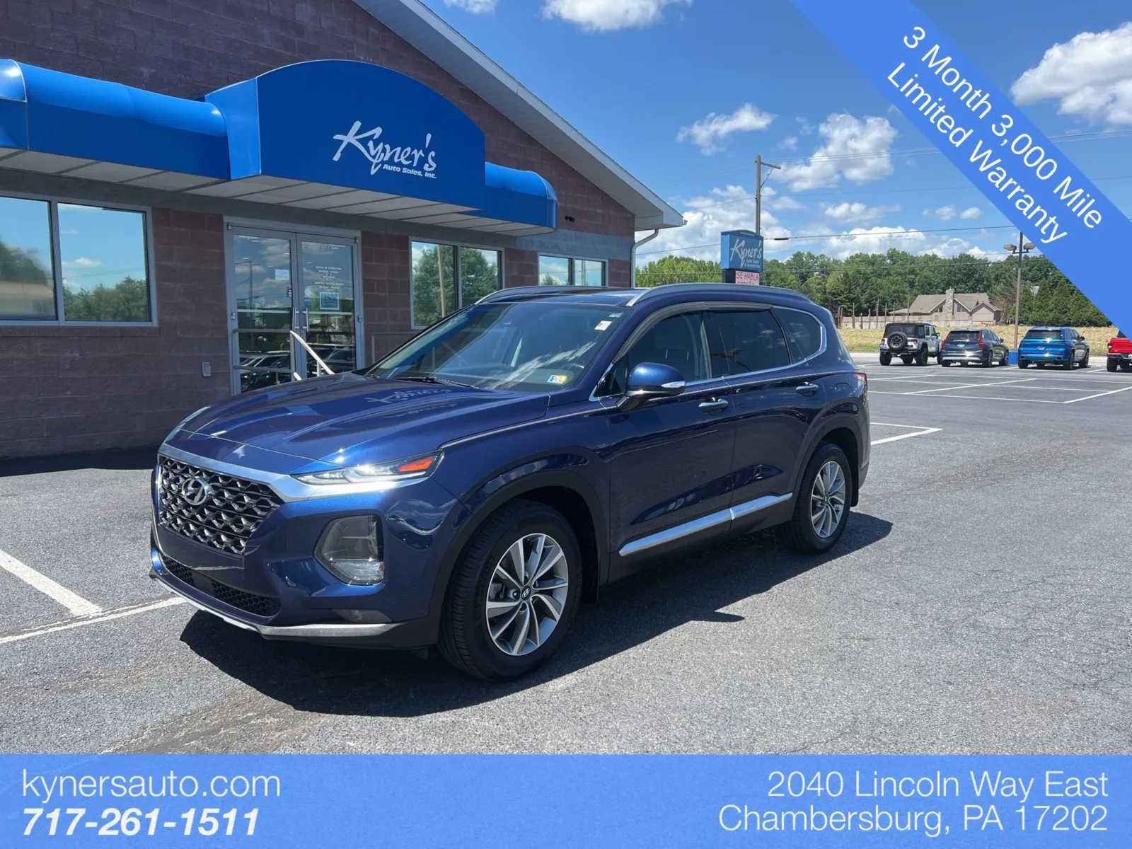 Blue 2019 Hyundai Santa Fe Limited for sale in Chambersburg, PA
