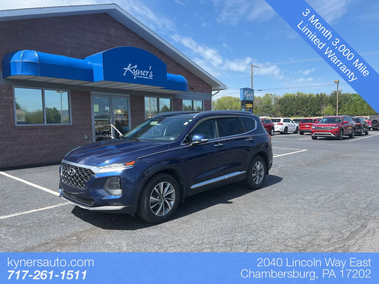 Blue 2019 Hyundai Santa Fe Limited for sale in Chambersburg, PA