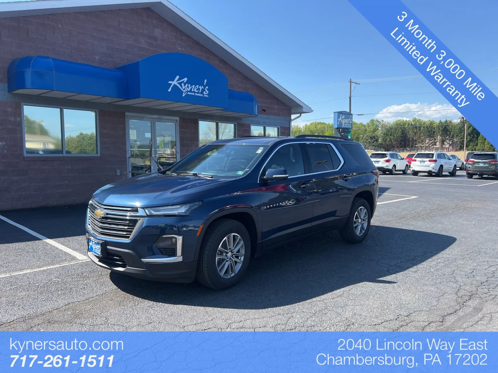 Blue 2023 Chevrolet Traverse LT Leather for sale in Chambersburg, PA