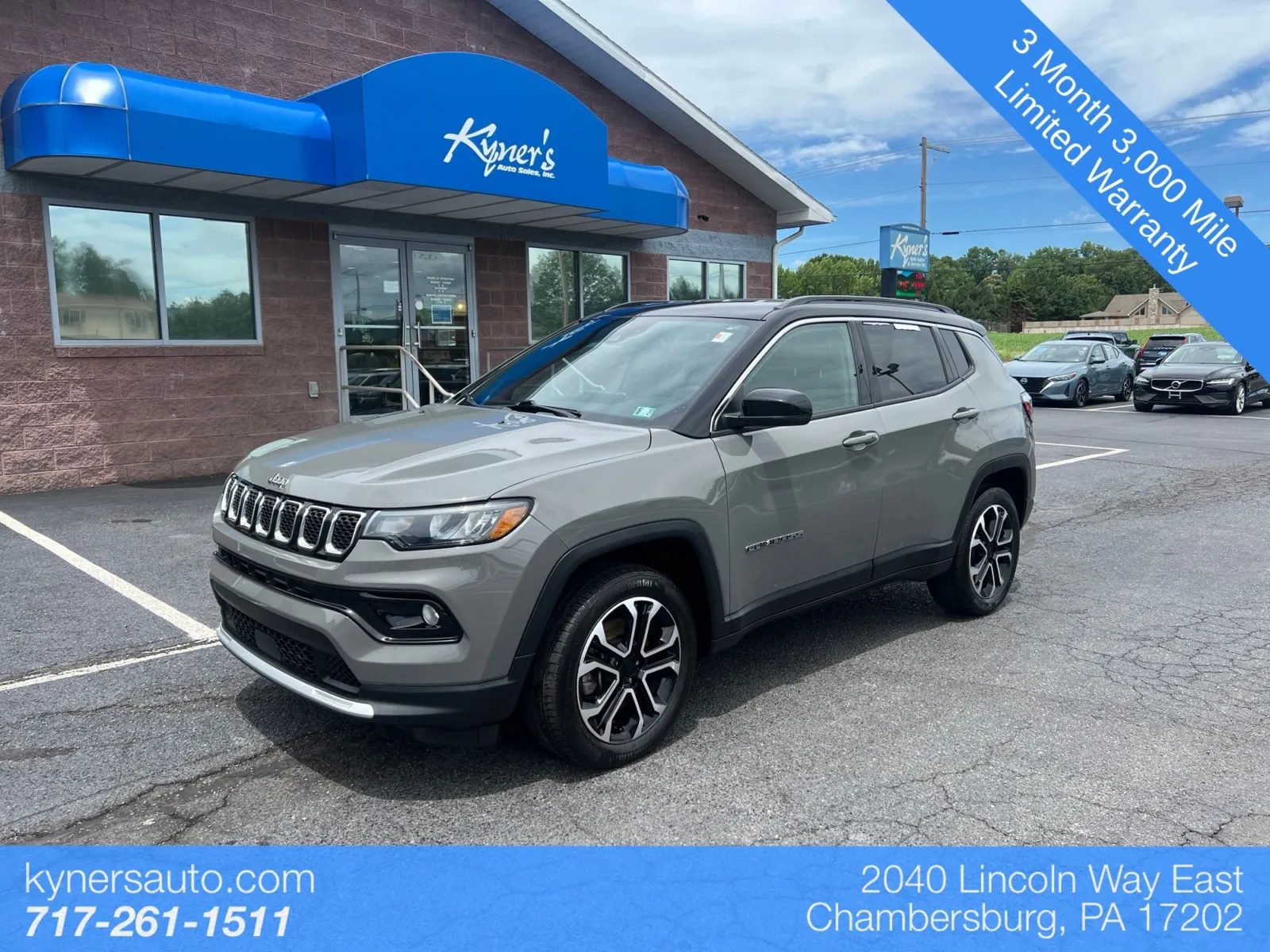 Gray 2023 Jeep Compass Limited for sale in Chambersburg, PA