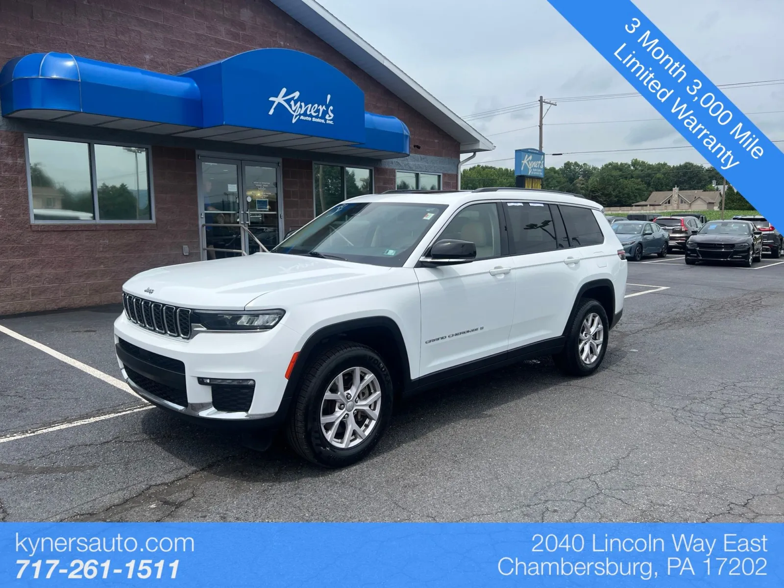 White 2022 Jeep Grand Cherokee L Limited for sale in Chambersburg, PA