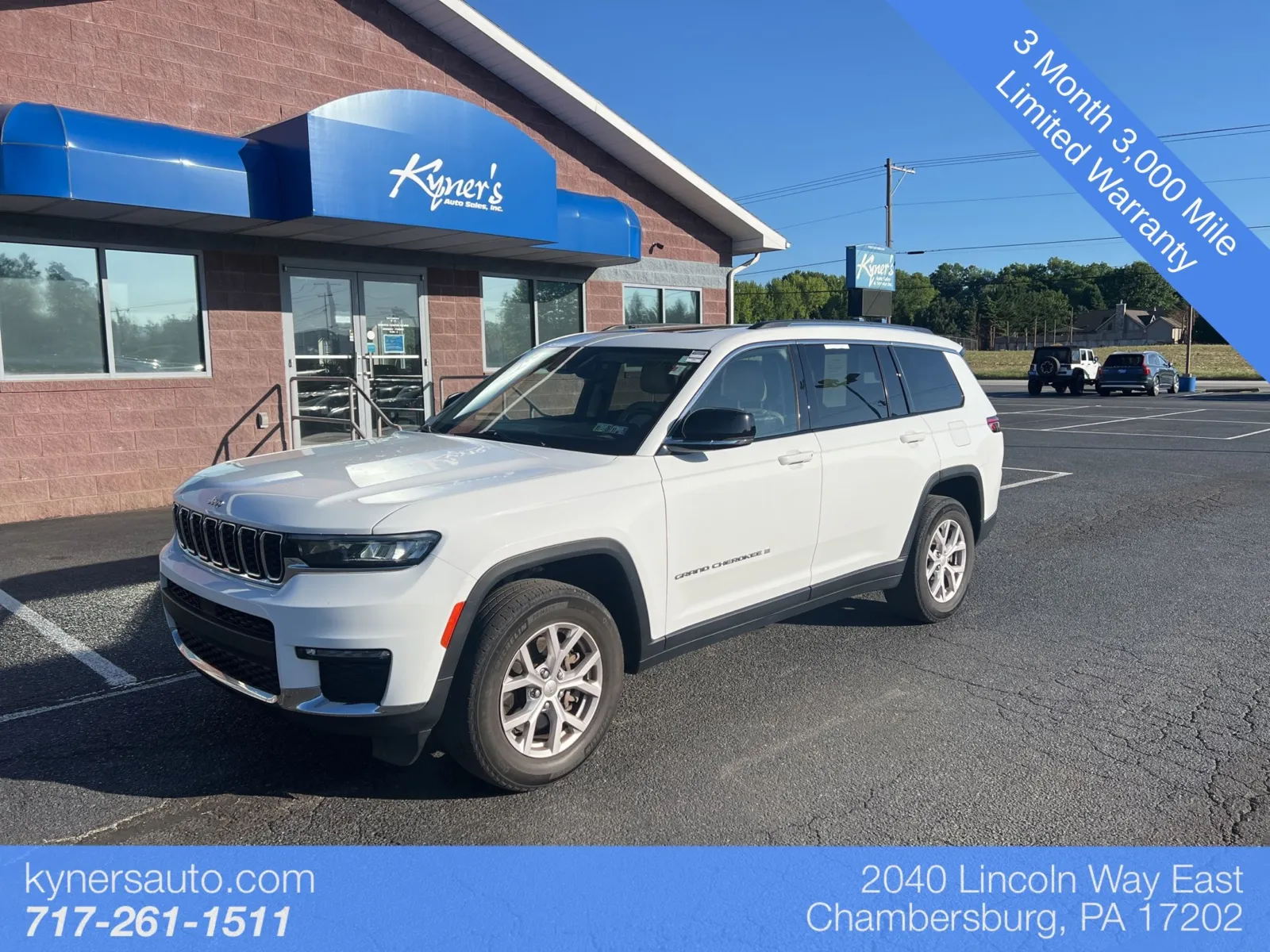 White 2022 Jeep Grand Cherokee L Limited for sale in Chambersburg, PA