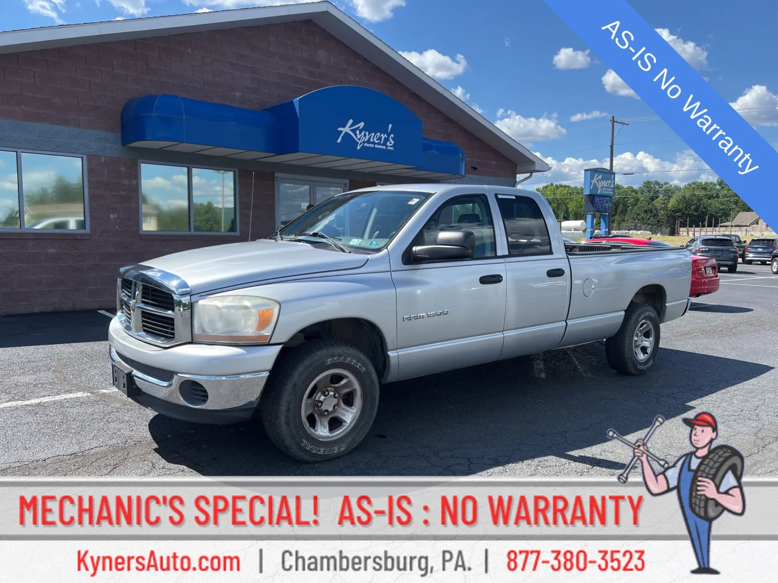 Silver 2006 Dodge Ram 1500 SLT for sale in Chambersburg, PA