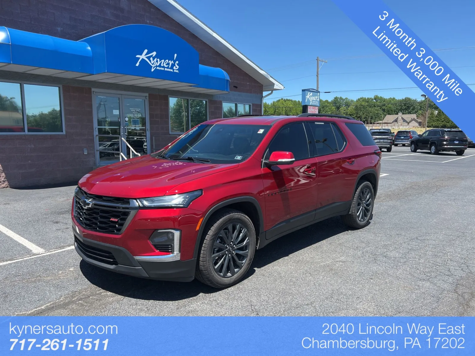 Red 2023 Chevrolet Traverse RS for sale in Chambersburg, PA