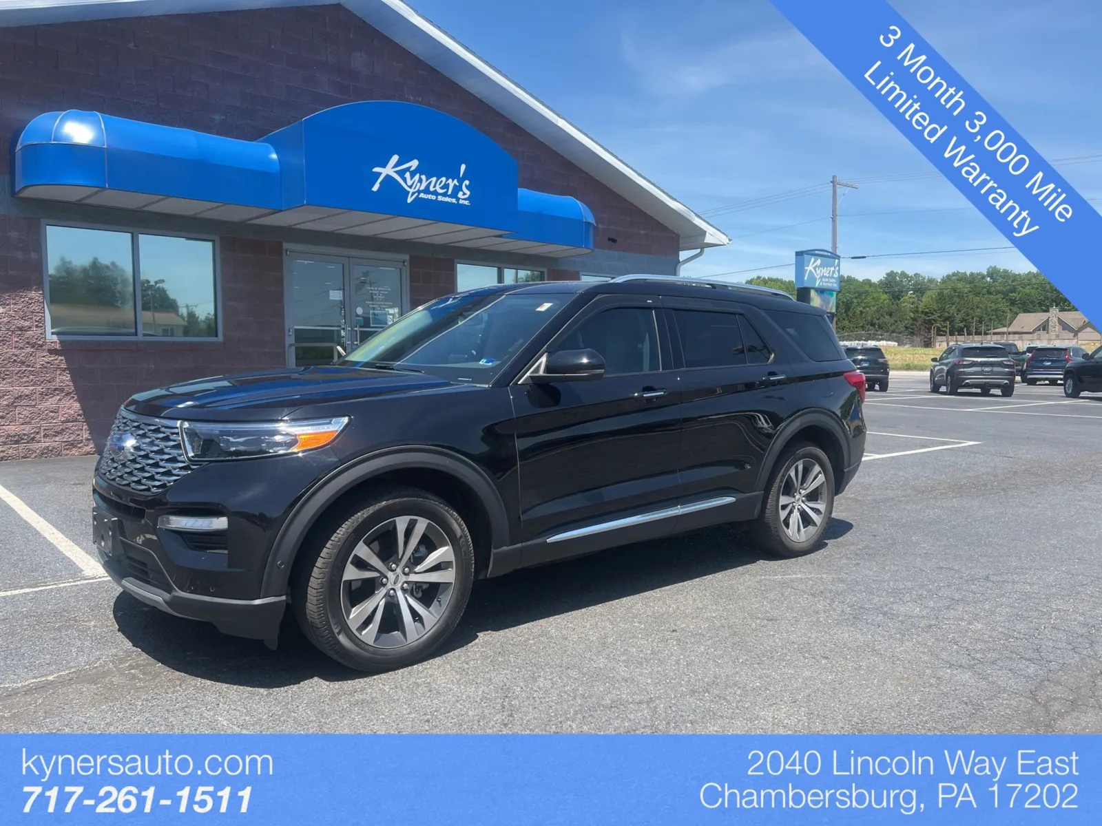 Black 2020 Ford Explorer Platinum for sale in Chambersburg, PA