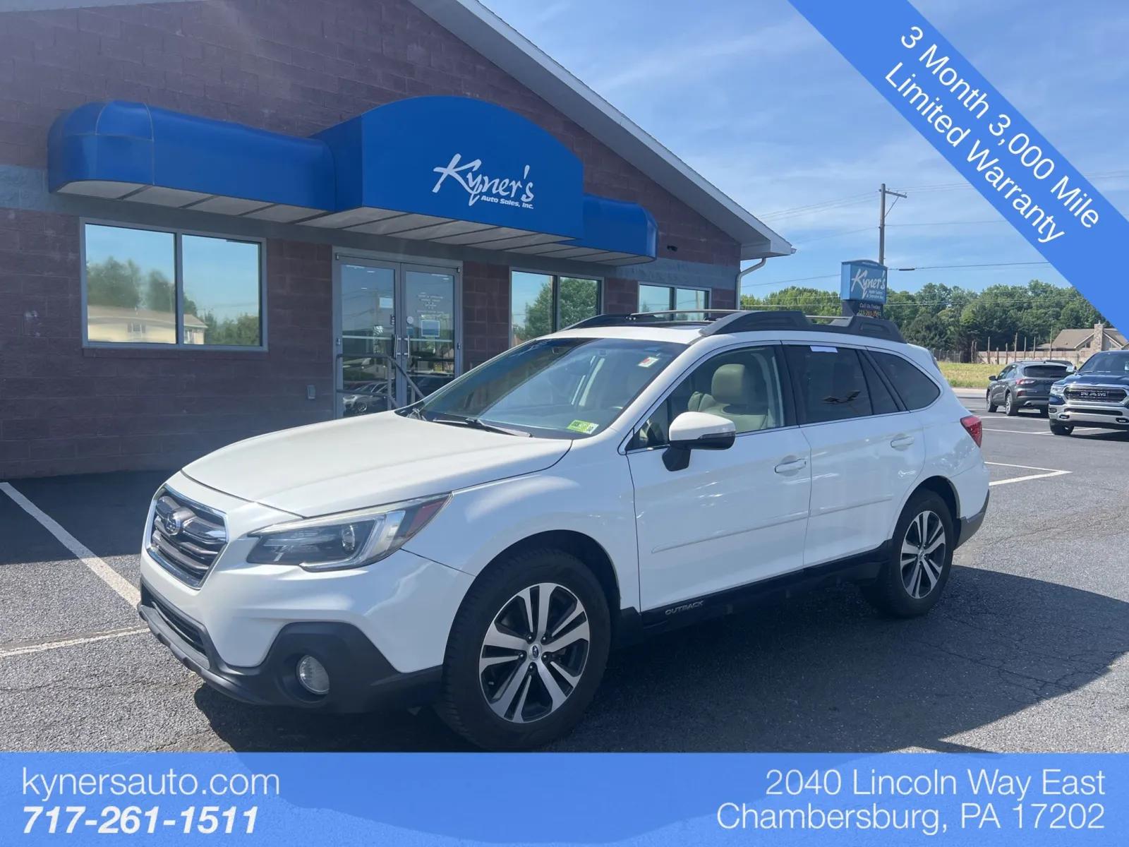 White 2019 Subaru Outback 2.5i for sale in Chambersburg, PA