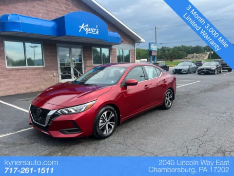 Red 2021 Nissan Sentra SV for sale in Chambersburg, PA