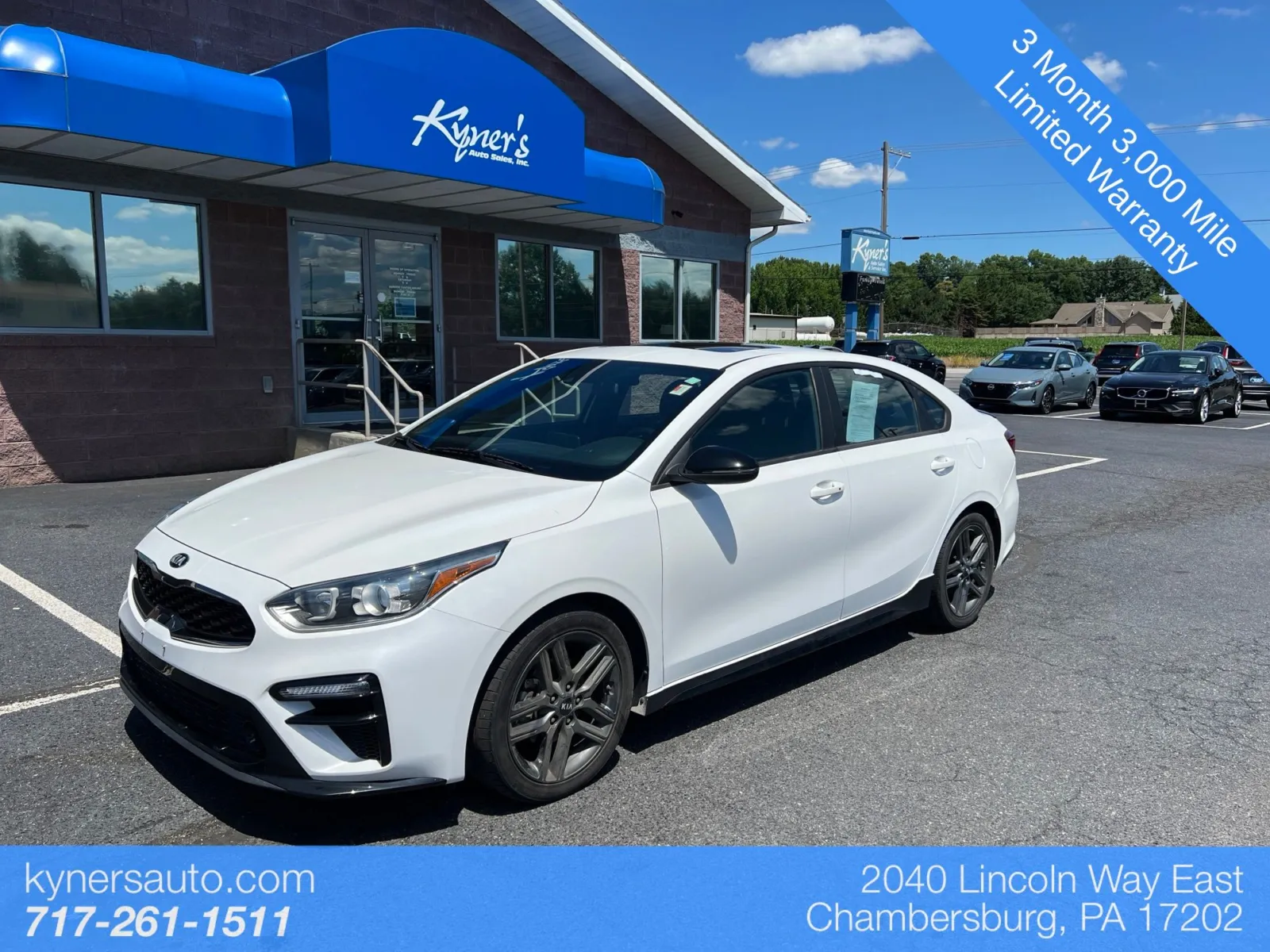 White 2021 Kia Forte GT-Line for sale in Chambersburg, PA