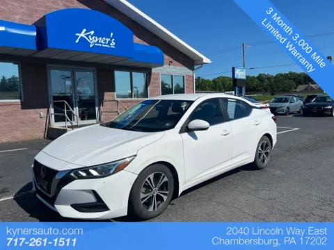 White 2020 Nissan Sentra SV for sale in Chambersburg, PA