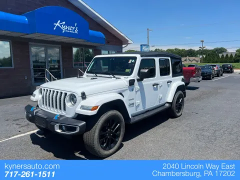 White 2022 Jeep Wrangler Unlimited Sahara 4xe for sale in Chambersburg, PA
