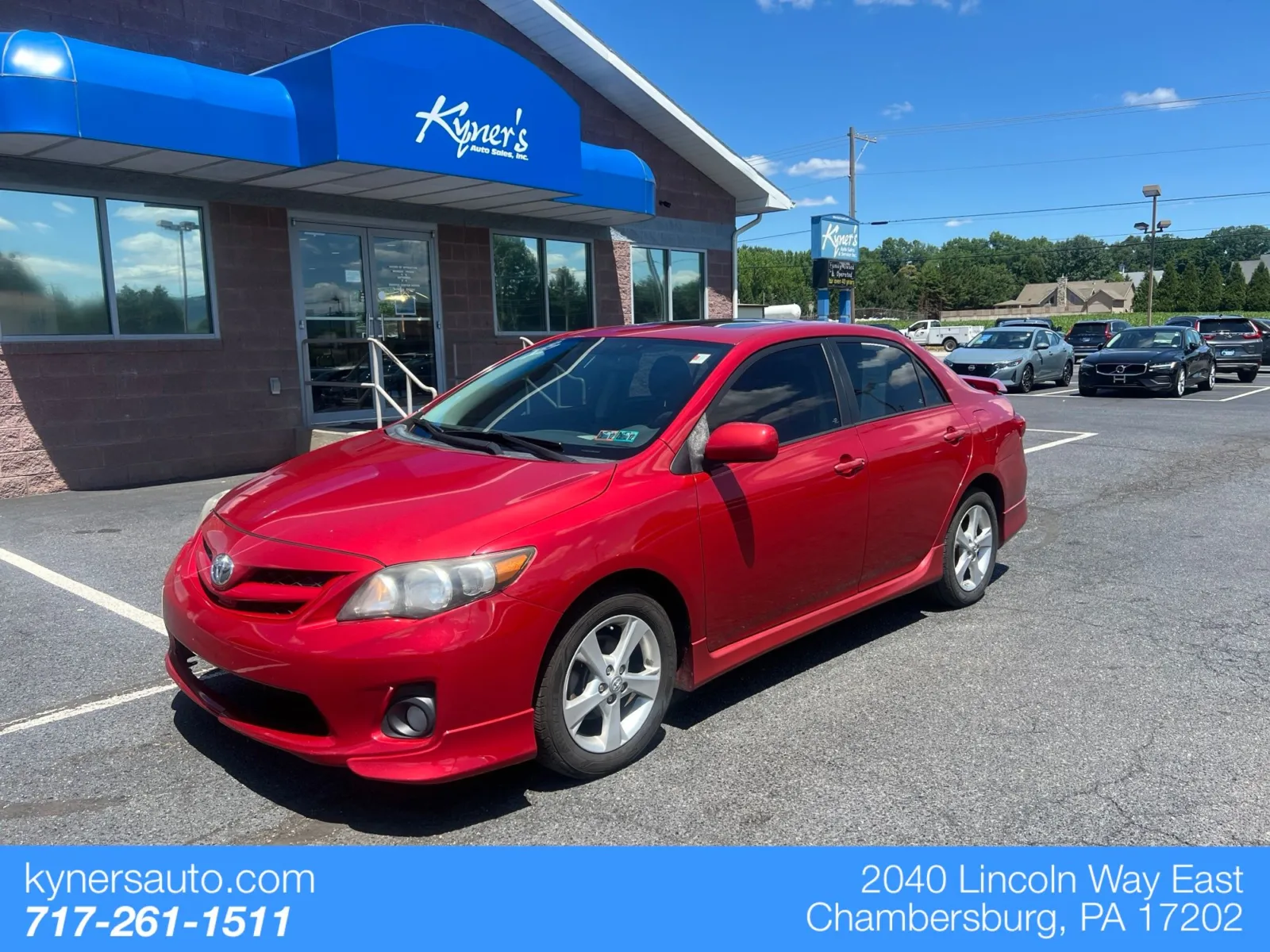 Red 2011 Toyota Corolla S for sale in Chambersburg, PA