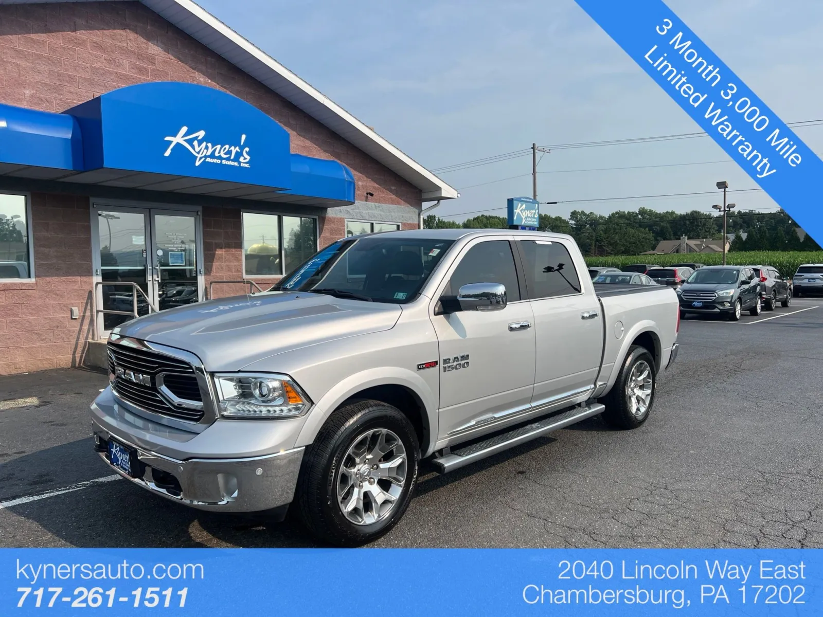 Silver 2017 Ram 1500 Laramie Longhorn for sale in Chambersburg, PA