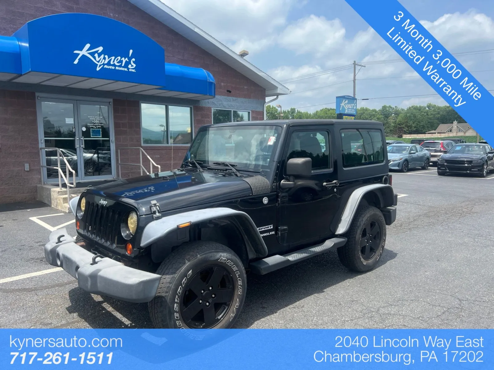 Black 2012 Jeep Wrangler Sport for sale in Chambersburg, PA