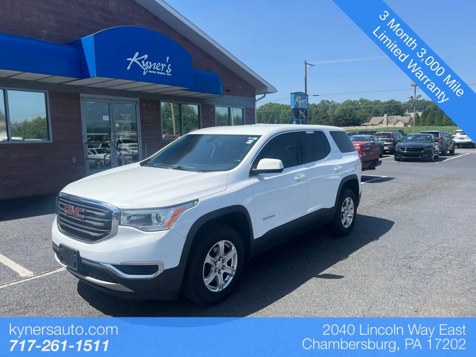 White 2017 GMC Acadia SLE-1 for sale in Chambersburg, PA
