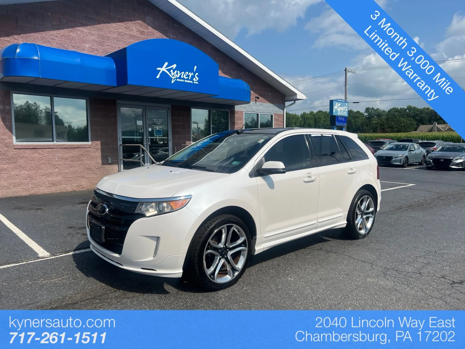 White 2014 Ford Edge Sport for sale in Chambersburg, PA