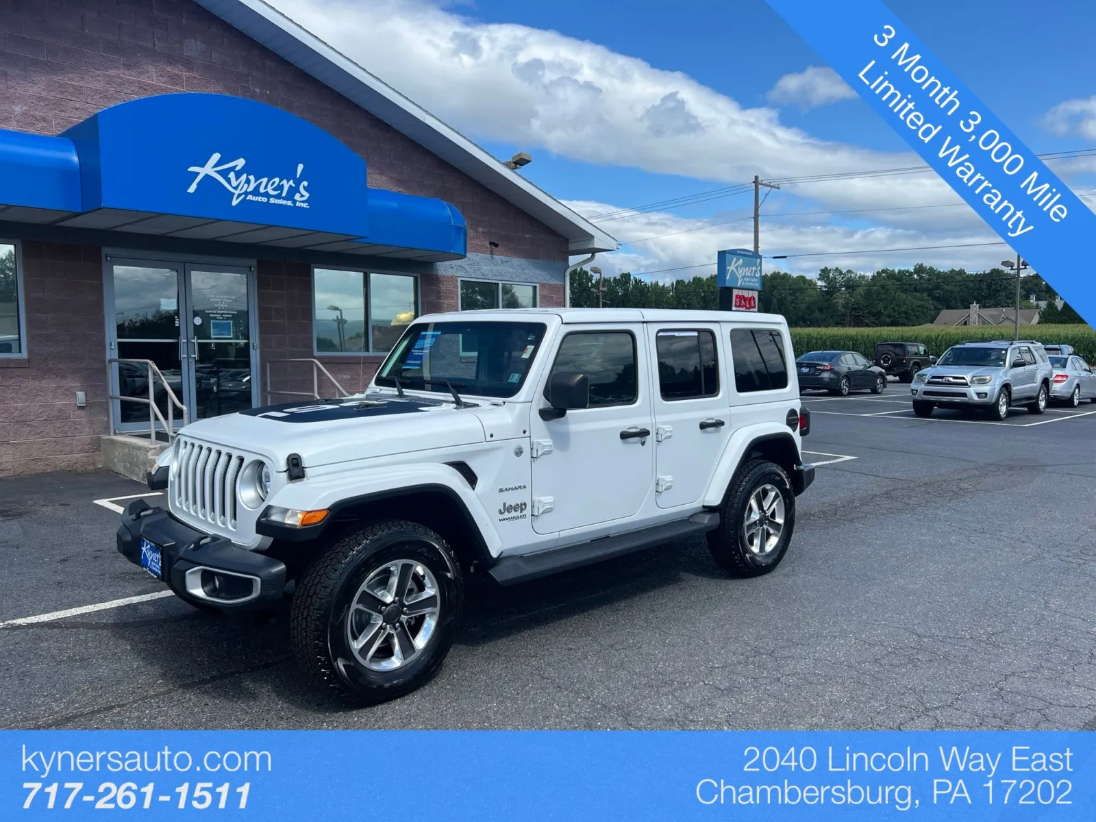 White 2020 Jeep Wrangler Unlimited Sahara for sale in Chambersburg, PA
