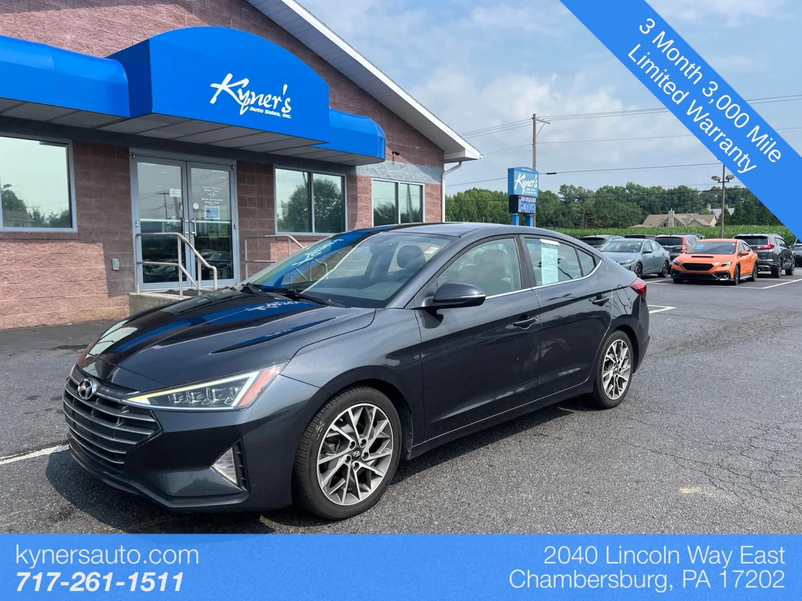 Gray 2020 Hyundai Elantra Limited for sale in Chambersburg, PA