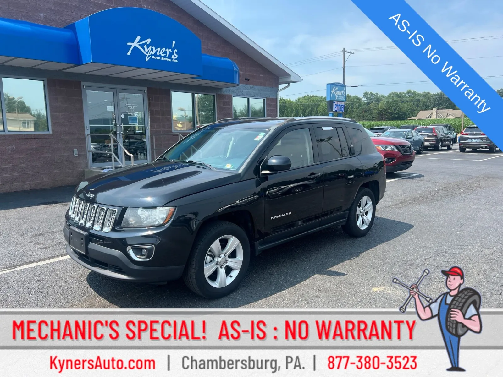 Black 2015 Jeep Compass Latitude for sale in Chambersburg, PA