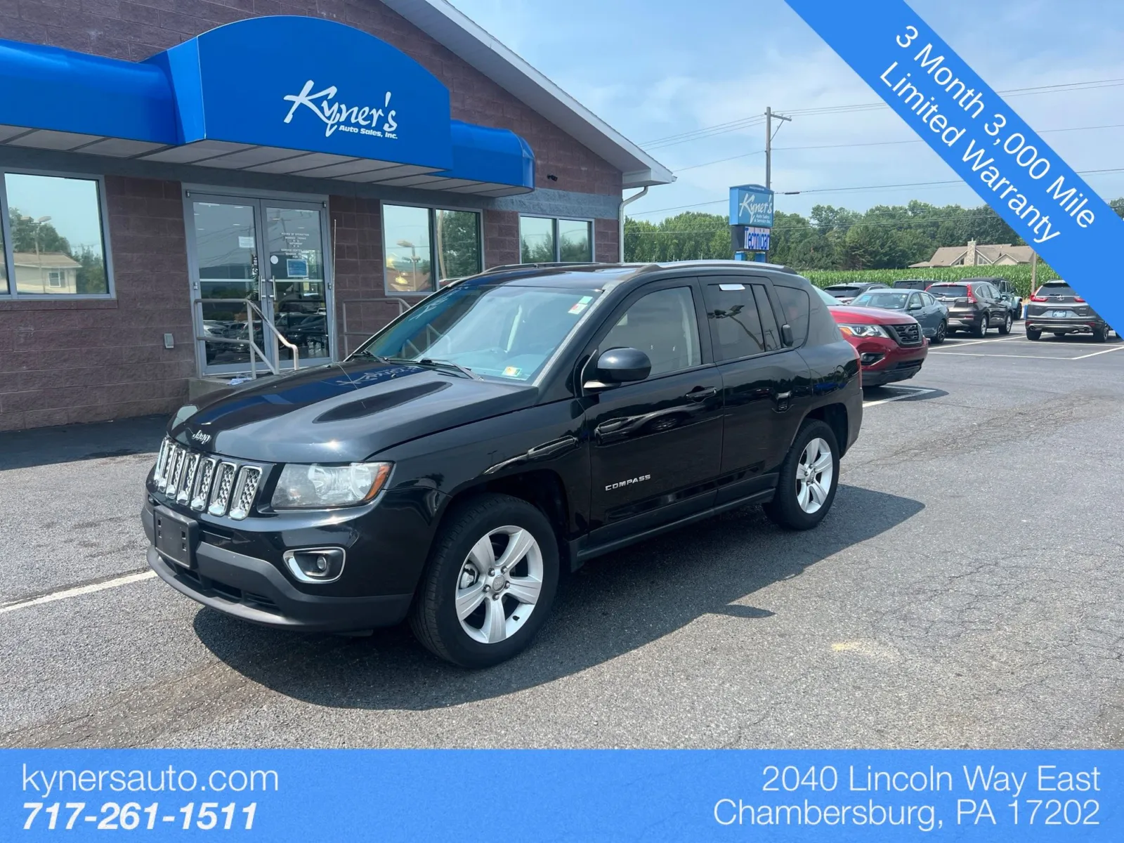 Black 2015 Jeep Compass Latitude for sale in Chambersburg, PA