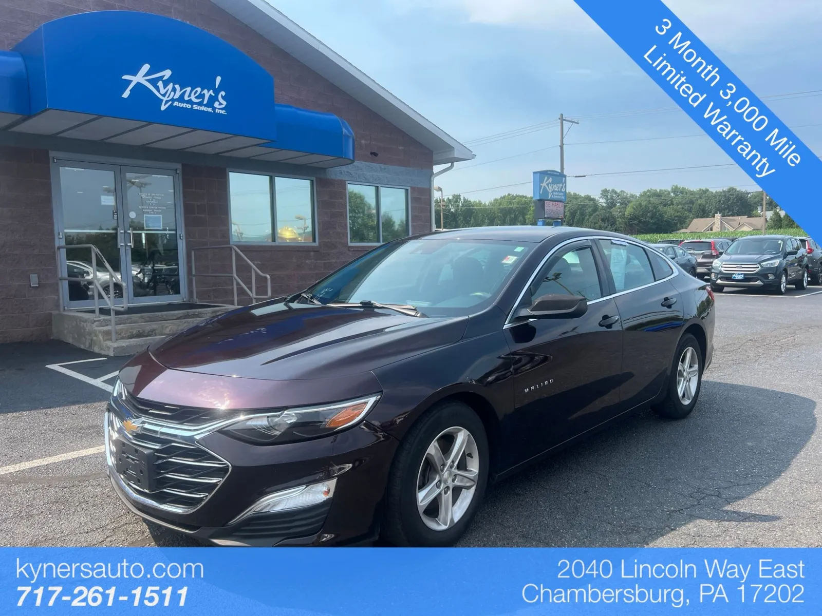 Black 2020 Chevrolet Malibu LS for sale in Chambersburg, PA